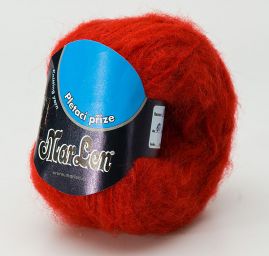 Mohérová směsová příze MarLen tm.červená