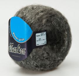 Mohérová pletací příze Marlen šedý melír tenká