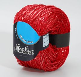 Efektní příze Marlen směs vis/PP červená