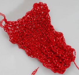 Efektní příze Marlen směs vis/PP červená