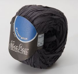 Bavlněná pletací příze šíroká tmavě šedá