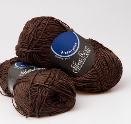 Bavlna směs tmavě hnědá lesklá kulatá