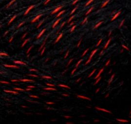 Příze Marlen vlna směs melír černo-červený