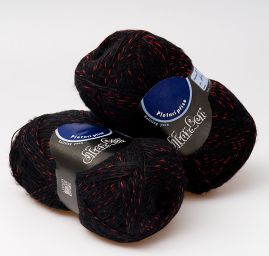 Příze Marlen vlna směs melír černo-červený