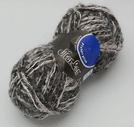 Vlněná směsová příze MarLen černohnědý melír