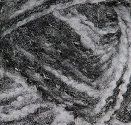 Směsová příze Marlen černošedý melír s buklé