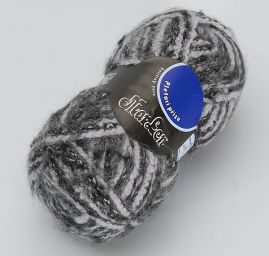 Směsová příze Marlen černošedý melír s buklé