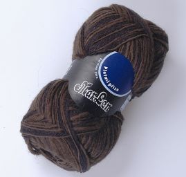 Vlněná pletací příze MarLen zelenočerný melír