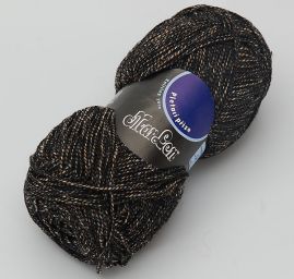Vlněná pletací příze Marlen černý melír