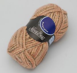 Vlněná pletací příze Marlen hnědostarorůžový melír