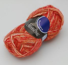 Vlna směs příze Marlen červenosmetanový melír