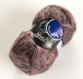 Vlněná měsová pletací příze fialový melír