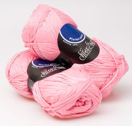 Bavlněná stužková pletací příze světle růžová 