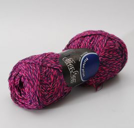 Bavlněná pletací příze růžovofialový melír