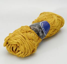 Bavlněná stužková příze velmi tenká okrové barvy