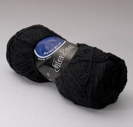 Bavlna směs černá zoubkatá kulatá 