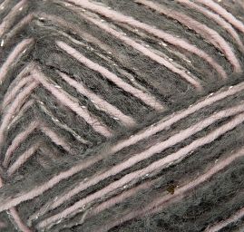 Vlněná pletací příze Marlen šedo-růžová