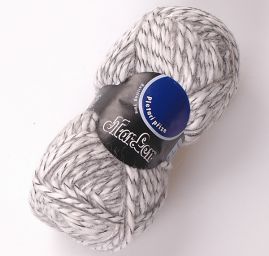 Směsová pletací příze MarLen bílošedý melír