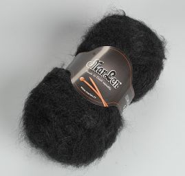 Mohérová pletací příze silnější  MarLen černá