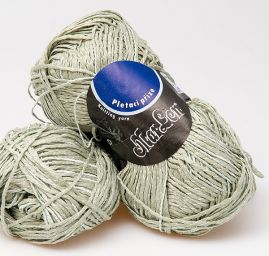 Efektní bavlněná příze zelenošedá