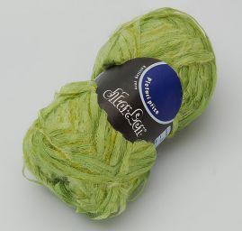 Pletací příze Marlen s efektní stužkou zelená