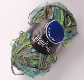 Vlněná pletací příze MarLen zelenohnědý melír