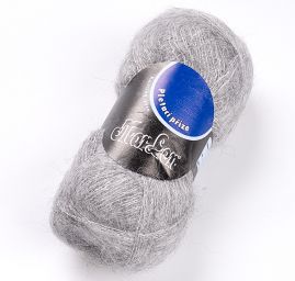 Pletací mohérová tenká příze šedá