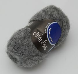 Mohérová pletací příze Marlen šedý tenký