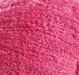 Směsová pletací příze jemné bukle přadeno fuchsiová