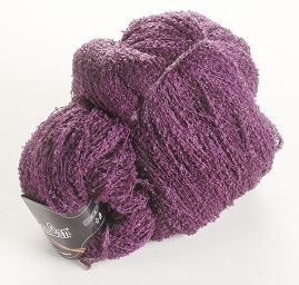 Směsová pletací příze jemné bukle přadeno fialová