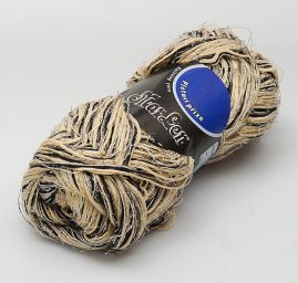 Melírová směsová pletací příze Marlen černobéžová