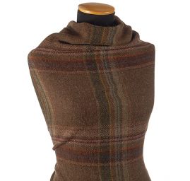 Vlněná teplejší kostýmová látka tweed vzor kostka