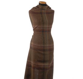 Vlněná teplejší kostýmová látka tweed vzor kostka