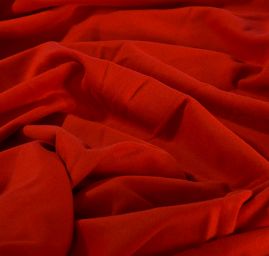 Flauš směs vlna kašmír tmavší červená