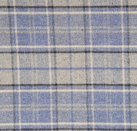 Bavlněný flanel košilová látky vzor kostky modrá/šedá