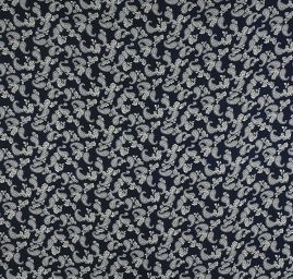 Žoržet paisley květinový vzor tmavě modrý