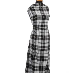 Viskozová látka kostka černá bílá