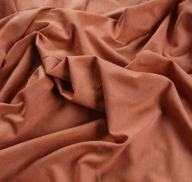 Bavlněná látka s počesanou úpravou hnědorůžová
