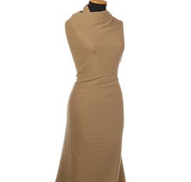 Vlna látka na kabát vzor rybí kost béžovohnědá