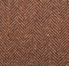 Látka na kabát vzor rybí kost hnědá