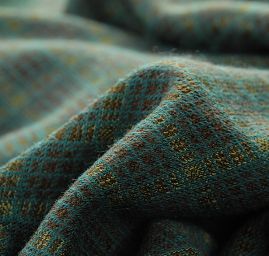 Úplet žakár káro/kosočtverce tm.tyrkys