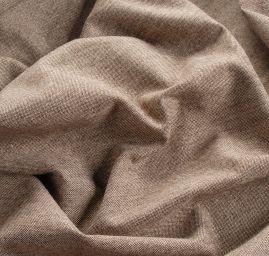 Tvídová látka UNI hnědokrémový melír