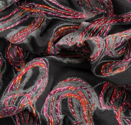 Kabátová látka se zatkanou přízí růžovošedá