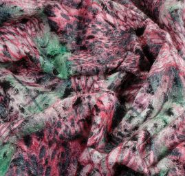 Kabátová látka se zatkanou přízí růžovošedá