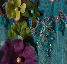 Originální MarLen kupón modelované šaty v modrém