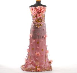 Originální MarLen kupón modelované šaty černá/růžová