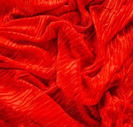 Samet pružný červený kreš