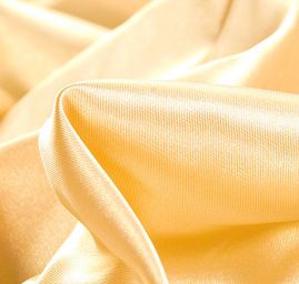 Pružný satén zlatý jemný