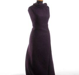 Vařená vlna tmavě fialová