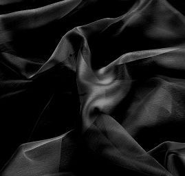 Šifon plise černý viskozový